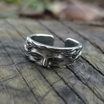 2026 Anello creativo con mezza maschera di Venere per uomo Anello regolabile con apertura intagliata vintage Regali di gioielli di moda