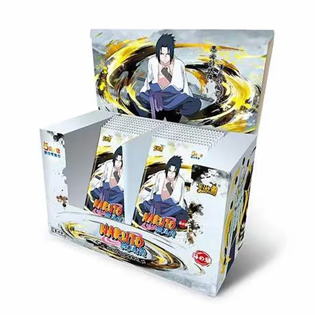 Narutoes Edition Anime Figures Hero Card  Uzumaki Uchiha Sasuke Character Card Collection Bronzing Barrage Flash Cards Boy Gifts 2