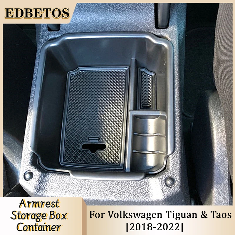 For Volkswagen Tiguan Car Central Armrest Storage Box Accessories Center Console Organizer