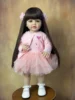 55 CM 22 Inch Reborn Baby Lifelike Realistic Stand Girl Doll Full Soft Silicone Body Princess Toddler Bebe Birthday Gift 5