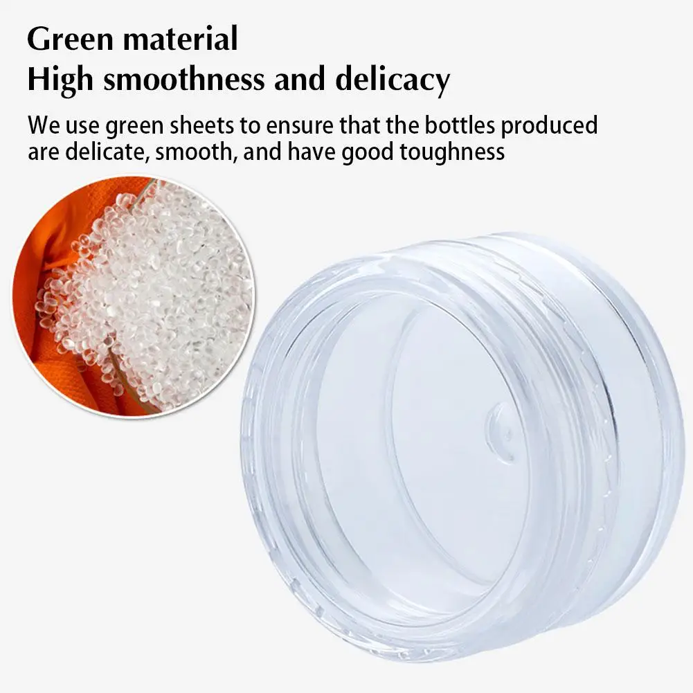 

1pc 10g Clear Plastic Jar Cream Sample Plastic Storage Jars Bottle Refillable Cosmetics Storage Box Bottles Set Packaging T K1E9