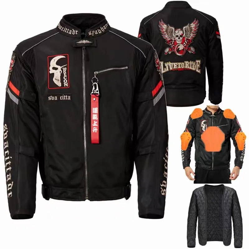 

2023 Man Motorcycle Jacket Waterproof Chaqueta Moto Wearable Riding Racing Moto Protection Motocross Suit With CE Protrctor