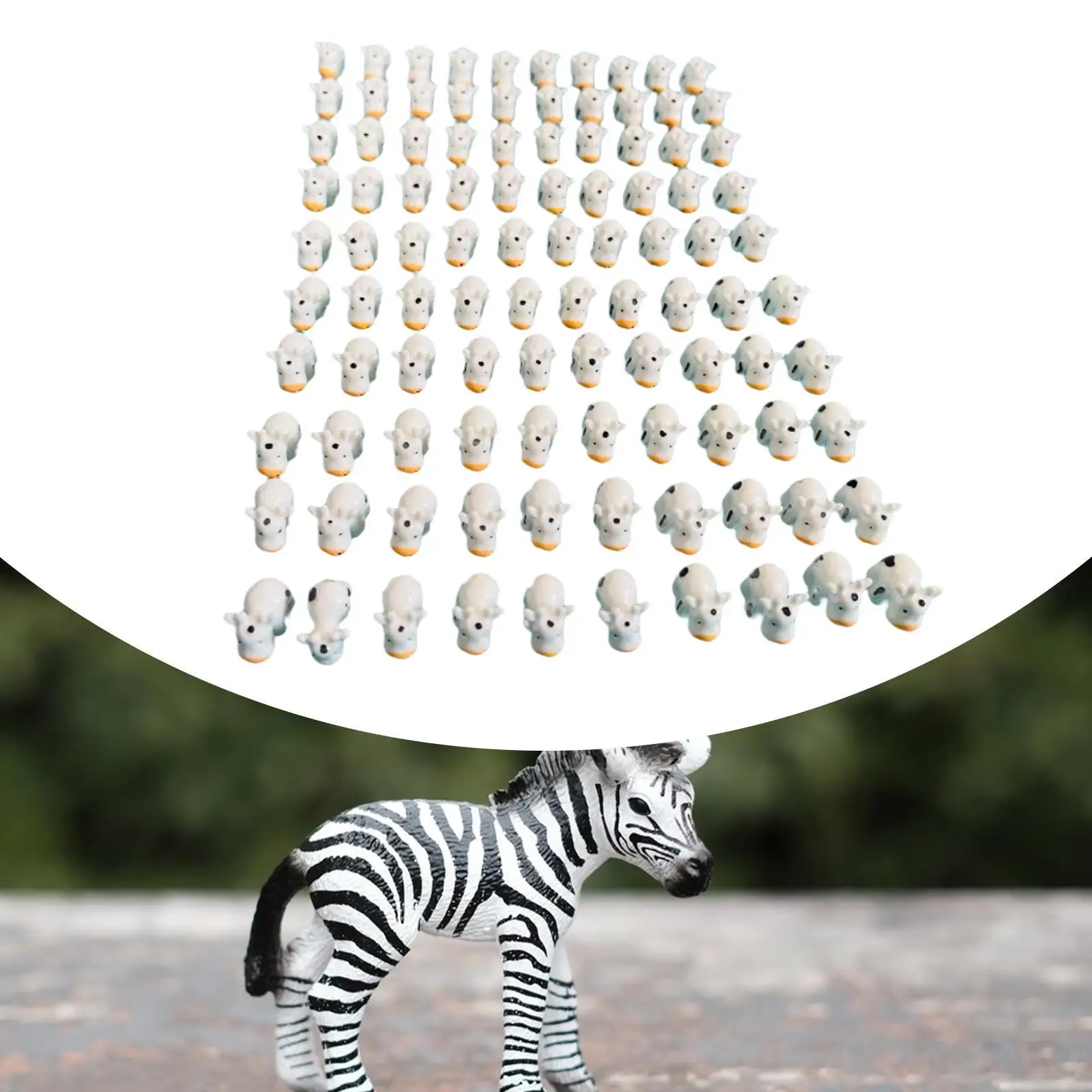 100 Pieces Miniature Cows to Hide Resin Cows Sculpture Animals Statues for Dollhouses Fairy Garden Micro Landscape Party Favors