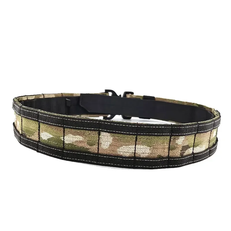 전술 몰리 배틀 벨트 에어소프트 전투 벨트 퀵 릴리즈 버클 기어 남성용 사냥 2인치 허리 벨트