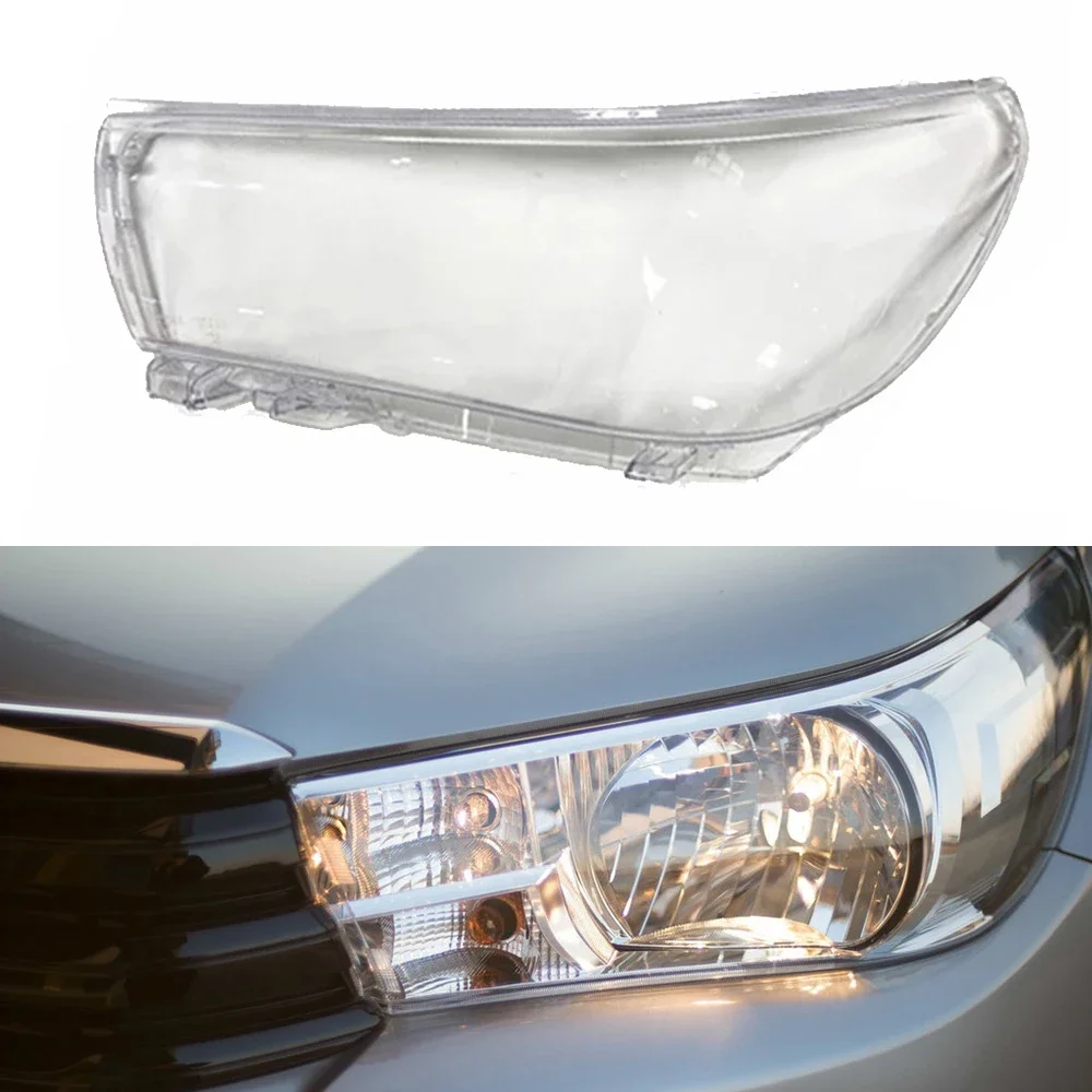 ForToyotaHiluxCarFrontGlassLensHeadlampTransparentLampshade
