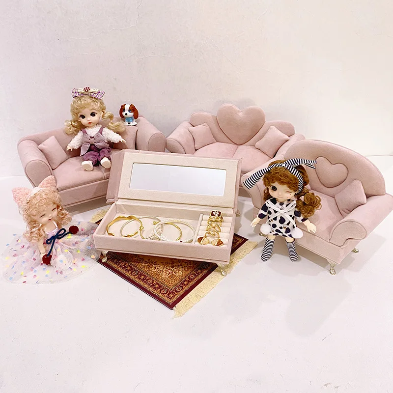 Set di Mobili in Miniatura per Casa delle Bambole, Decorazioni per Soggiorno Simulato per Barbie, Accessori per Giardino delle Fate - immagine 2