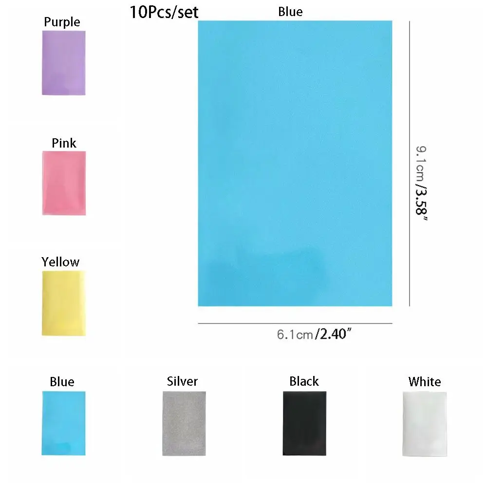 Macaro Color 10pcs/pack Kpop Toploader Card Bag Photocard Sleeves Idol Photo Cards Protective Storage Bag 6