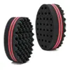 Oval Double Sides Hair Brush Sponge Brush For Natural Afro Coil Wave Dread Sponge Brushes Hair Braids Braiding Hair 6