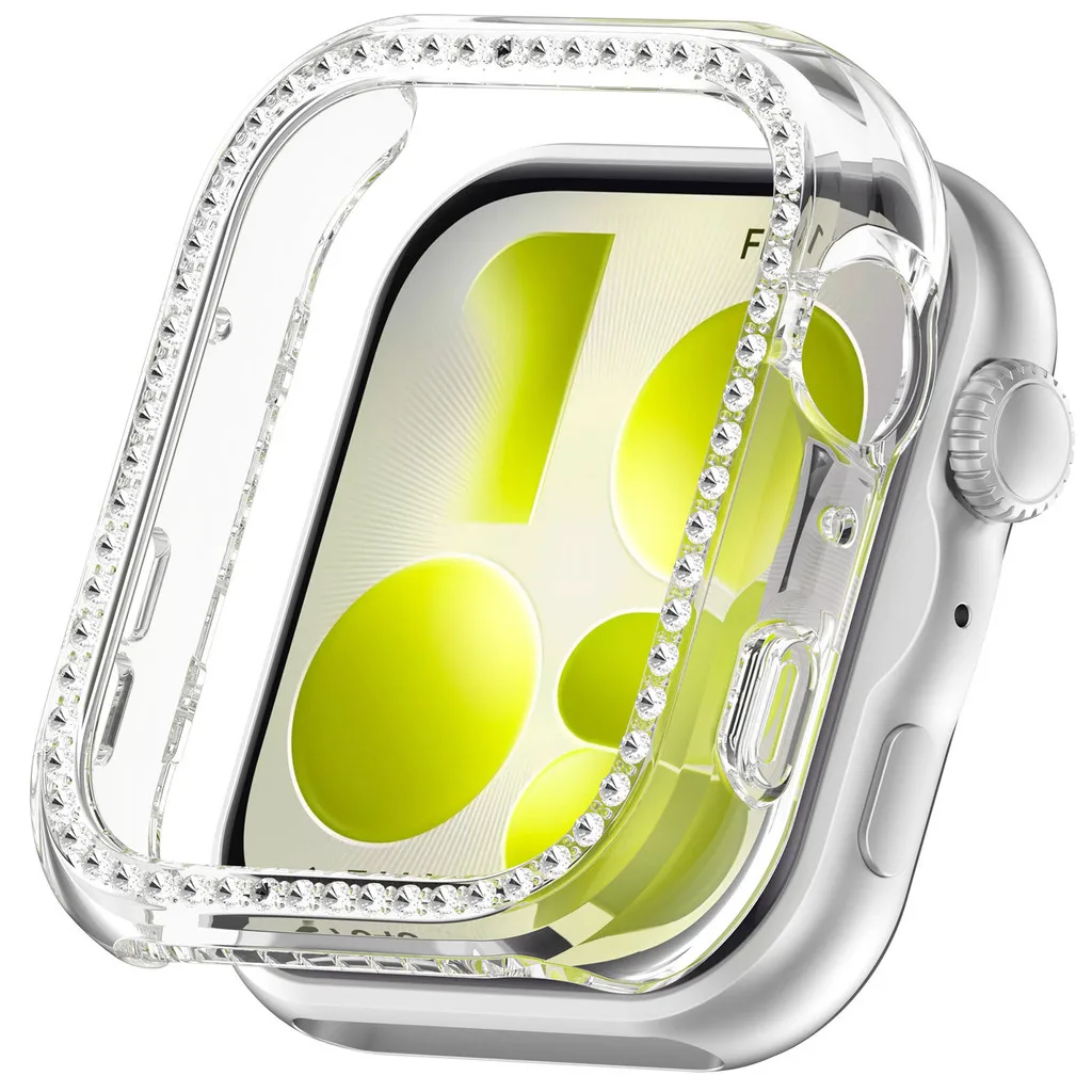 Diamond-Embellished Protective Bumper Case - All-Around Hollow Design