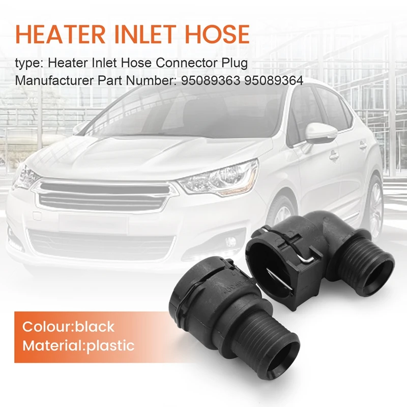 1 Set Heater Inlet Hose Connector Plug 95089363 95089364 For Chevrolet Sonic Trax Tracker Buick Encore Opel Mokka