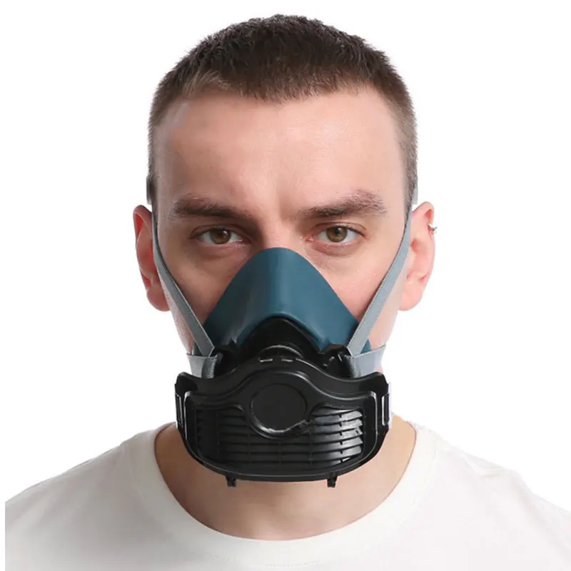 Silikon staub dichte Maske geeignet für Sprüh farbe Haus dekoration Schleif staub Atemschutz maske selbst ansaugende Filters taub Halbmaske