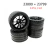 4Pcs/lot Building Blocks 37383 68577 23800 Wheel And 23799 Tire For Supercar Compatible DIY Bricks Parts High-Tech Kid Toys 2