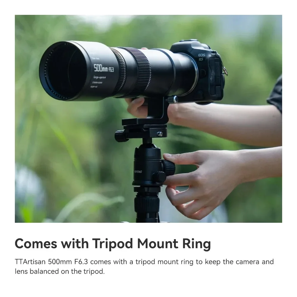 TTArtisan 500mm F6.3 풀프레임 초망원 렌즈 ( E FE A7IV A7MⅤ, 니콘 Z, 캐논 EOS R RF, 시그마, 라이카 L 마운트 카메라용)