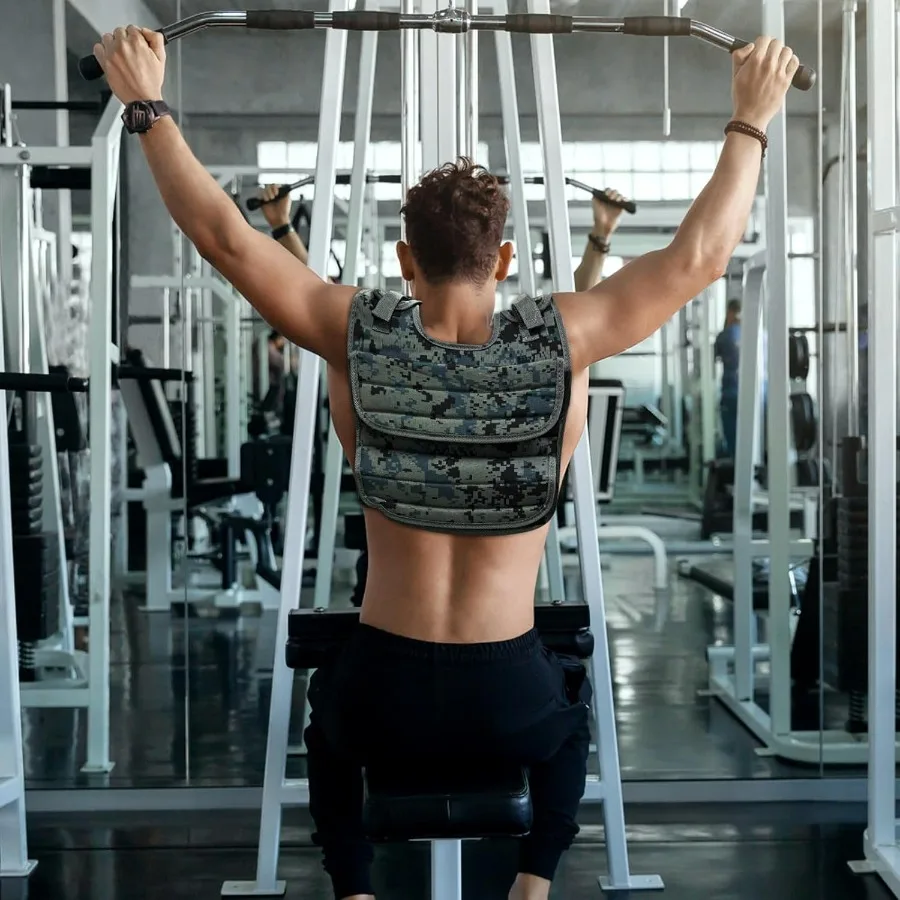 Adjustable Weighted Vest 44 Lb, Weight Vest for Men,Adjustable Wearable Weights with Iron Weights for Home Workouts and Strength