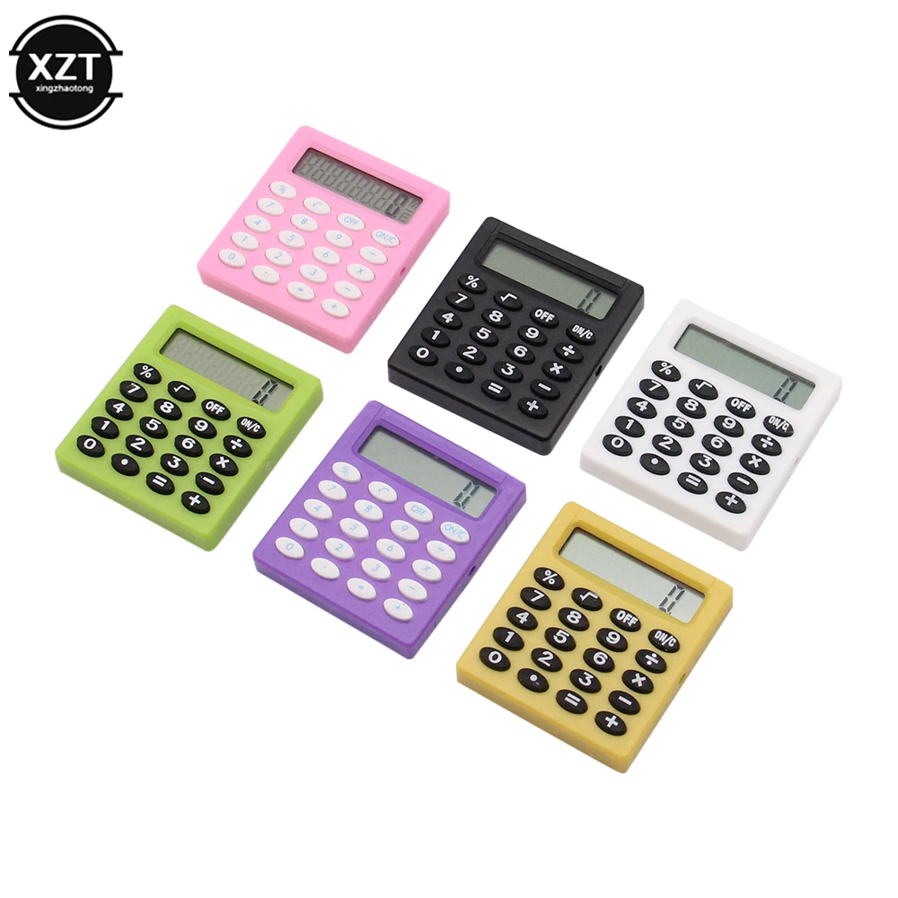 Cartoon Pocket Mini Calculator Handheld Pocket Type Coin Batteries Calculator Carry Extras Calculadoras School Office mini calculator,electronic calculator,basic calculator