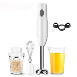 Hand Immersion Blender 150W Powerful Multifunctional 4in1 Stainless Steel Stick Food Mixer 600ML Mixing Beaker Processor Whisk