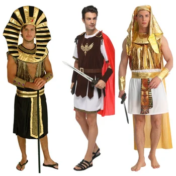 Adult men's Greco-Roman warrior gladiator costume Knight Egyptian Pharaoh costume Halloween party Carnival masquerade costume