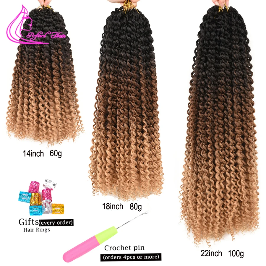 Passion Twist Crochet Hair Long Water Wave Black Brown Light Brown Ombre  Braiding Hair Extensions Synthetic Curly Braids - Synthetic Braiding  Hair(for Black) - AliExpress