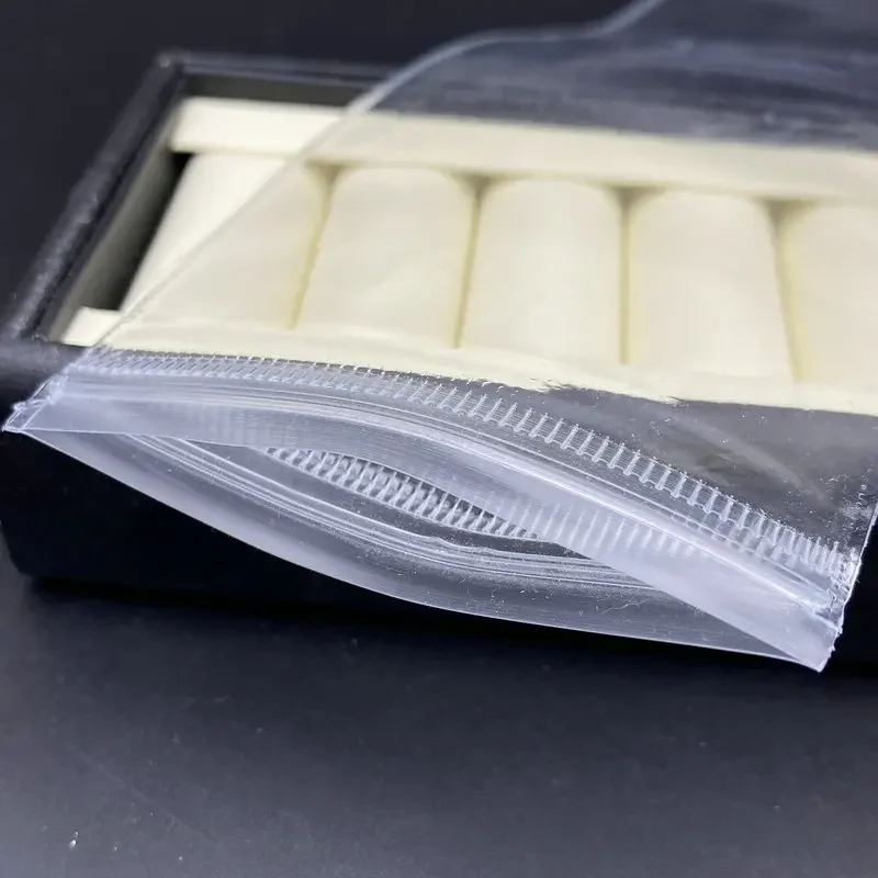 Set of Transparent PVC Jewelry Pouches - Anti-Oxidation Zip Storage Bags for Necklace Display and Protection