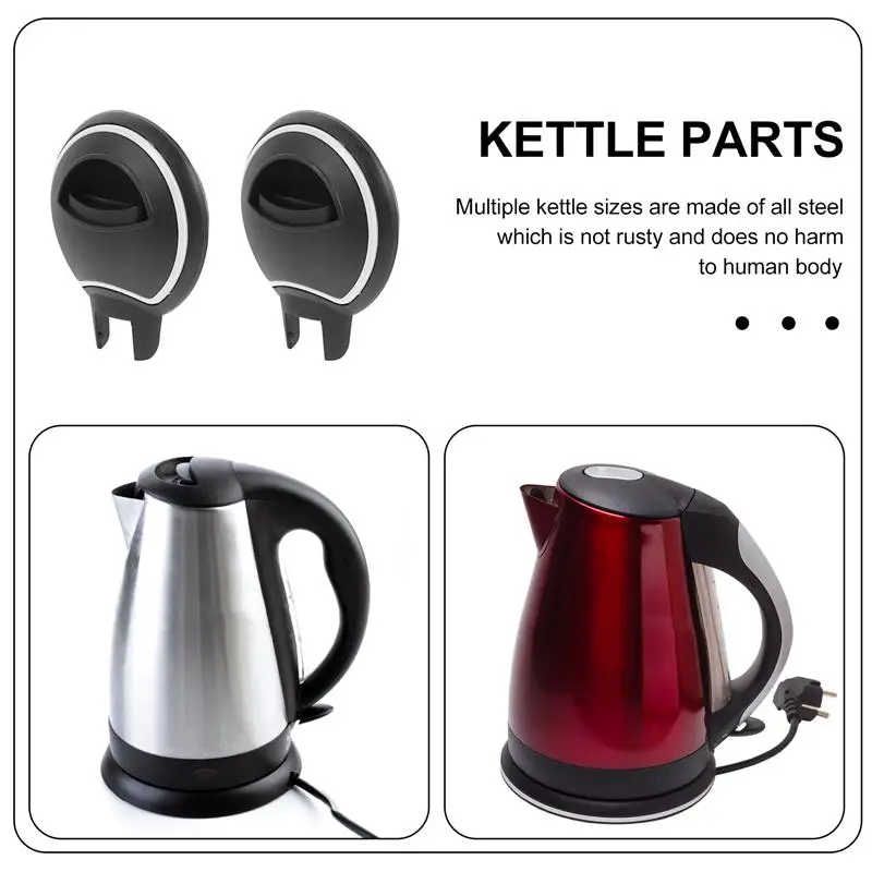 Electric Kettle Cover Stainless Steel Inner Hot Water Kettle Lid Fast Heating Water Container Cover Whistling Tea 2pcs glass pot lid glass lid wooden pot lid