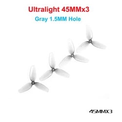 Ultralight HQProp 45MM 3 - Blade Propeller Set for FPV Freestyle Racing Drones (45MM Gray 1.5MM Hole)