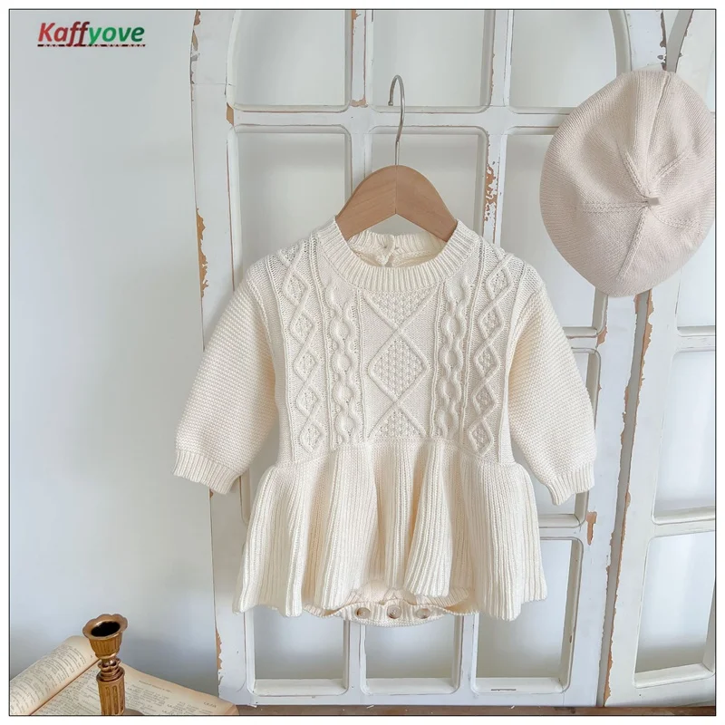 

Toddler Girl Baby Sweater Knit Casual Knitting Lovely Pageant Elegant Birthday Newborn Dress Bodysuit Infantil Coat Pullover