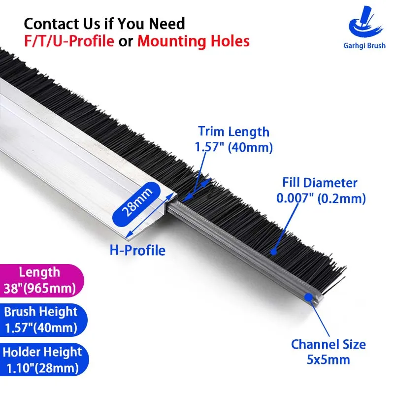 Versatile Weatherproof Sealing Brush for Doors and Windows – Dust and Insect Barrier