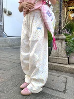 Zoki Stars Print Letter Cargo Pants Women Sweet Fashion High Waist Wide Leg Trousers Casual Loose Preppy Style Female Cute Pants - Image 3