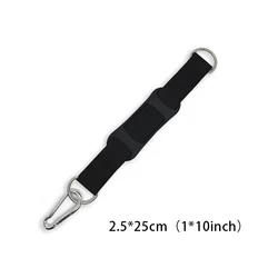 Multi - Purpose Black Nylon Sling with Metal Hook - Durable Gym and Outdoor Accessory (Black - Type1)