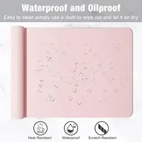 1 Pcs Large Size 60*30mm Office Desk Protector Mat PU Leather Waterproof Mouse Pad Desktop Keyboard Desk Pad Gaming Mousepad - Image 3
