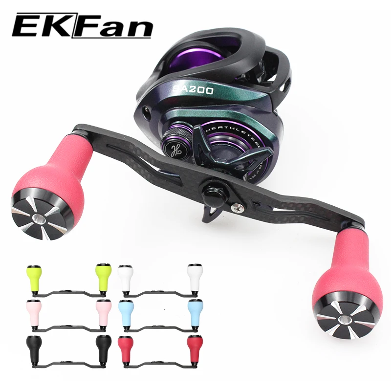 Ekfan 130mm Angel-Carbon-Griff 7x4/8x5mm Löcher mit Tpe-Material knopf für Shi & Dai Köder Casting Reel Tackle Zubehör – Detail 8
