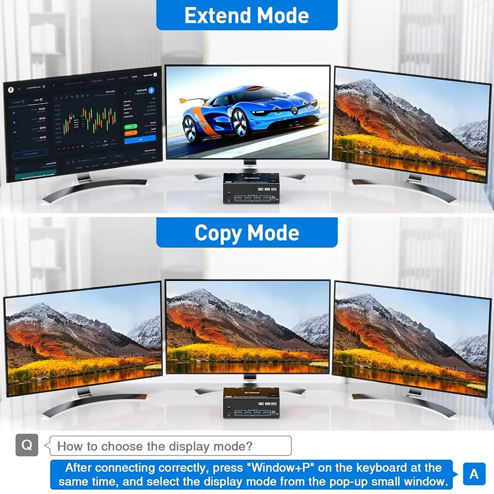 Switch KVM, 2 Displayport, HDMI USB, 8K