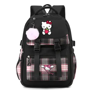 Simpatico Mochila Hello Kitty Zaino da ragazza Cartone animato Studenti delle scuole superiori Borse da scuola Donna Grande capacità Quotidiano infanti Miglior regalo 1