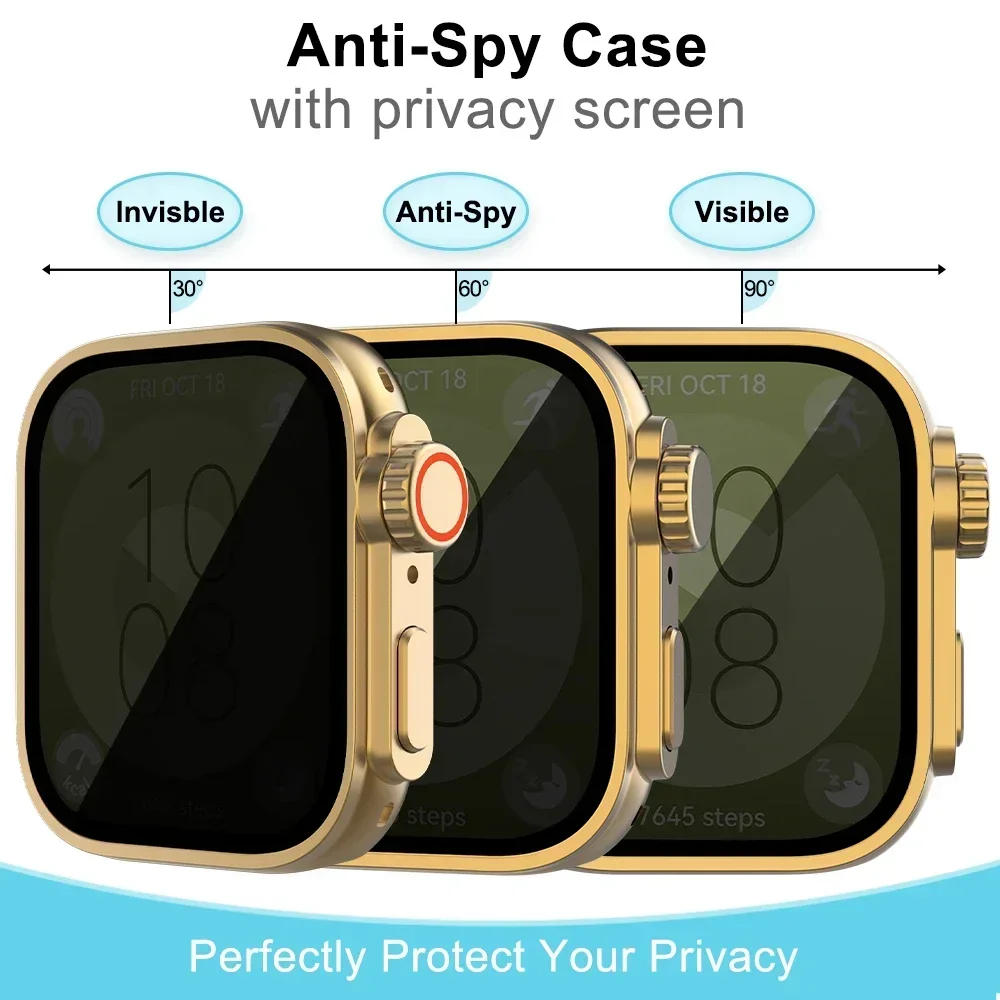 Ultra Anti-Peeping Screen Protector with Hard Bumper Cover