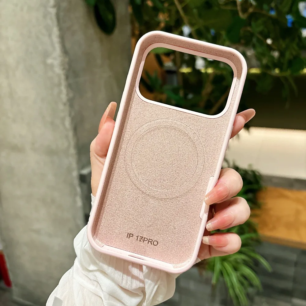 Funda de color caramelo para iPhone 17, 16, 15, 14 Pro Max, Air Plus, 12, 13 y 11, silicona líquida suave, fina y a prueba de golpes_voghion.com