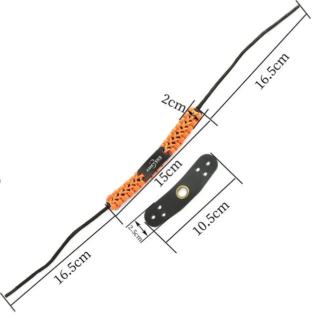 Sangle de poignet pour arc à poulies, accessoire de tir à l'arc, réglable,  tressé, parachute, 12 couleurs, qualité supérieure