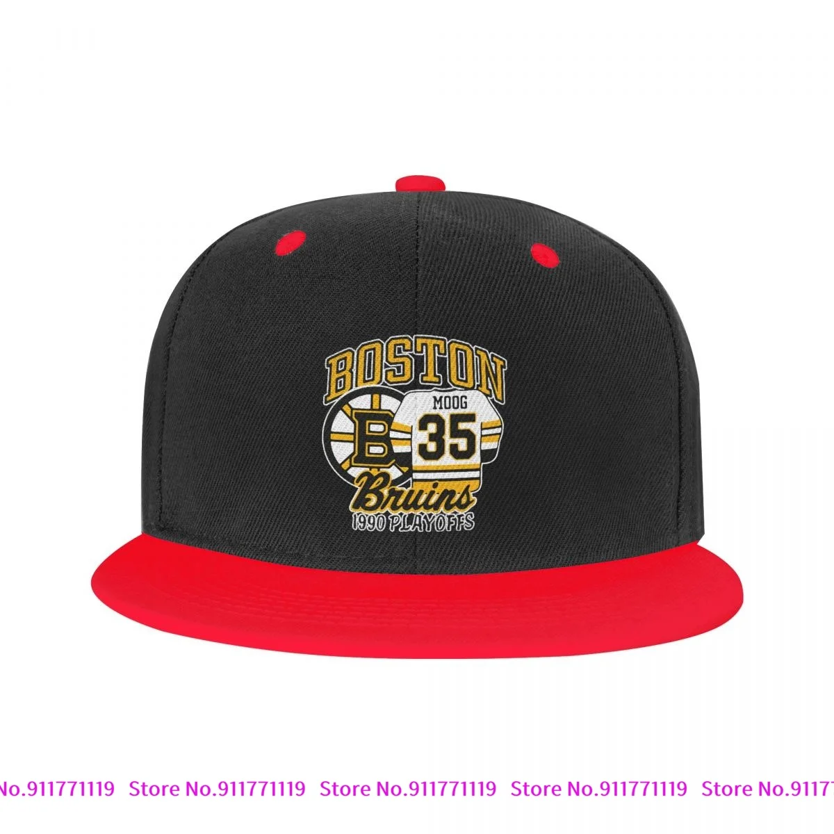 Boston Moog 35 Bruins 1990 Playoff Cappellino Snapback Per Bambini Trend Hipster Berretti Da Baseball Colorati Per Adolescenti