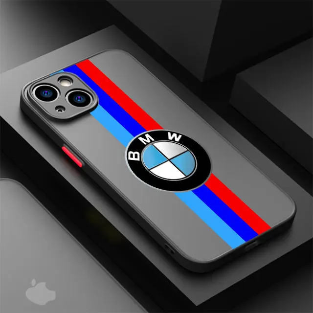 thumbnail image 1 of Funda para Apple iPhone XS Max 13 Mini 11 Pro XR SE 15ProMax 14 Pro 12 7 8 Plus, carcasa suave de lujo M Power B-M-W, carcasa mate para coche, 1 of 5