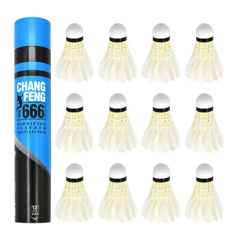 12pcs Kawasaki Badminton Shuttlecock King GooseFeather Badminton Shuttlecock Training Sports Speed Training Balls badminton shuttlecock badminton ball feather shuttlecock