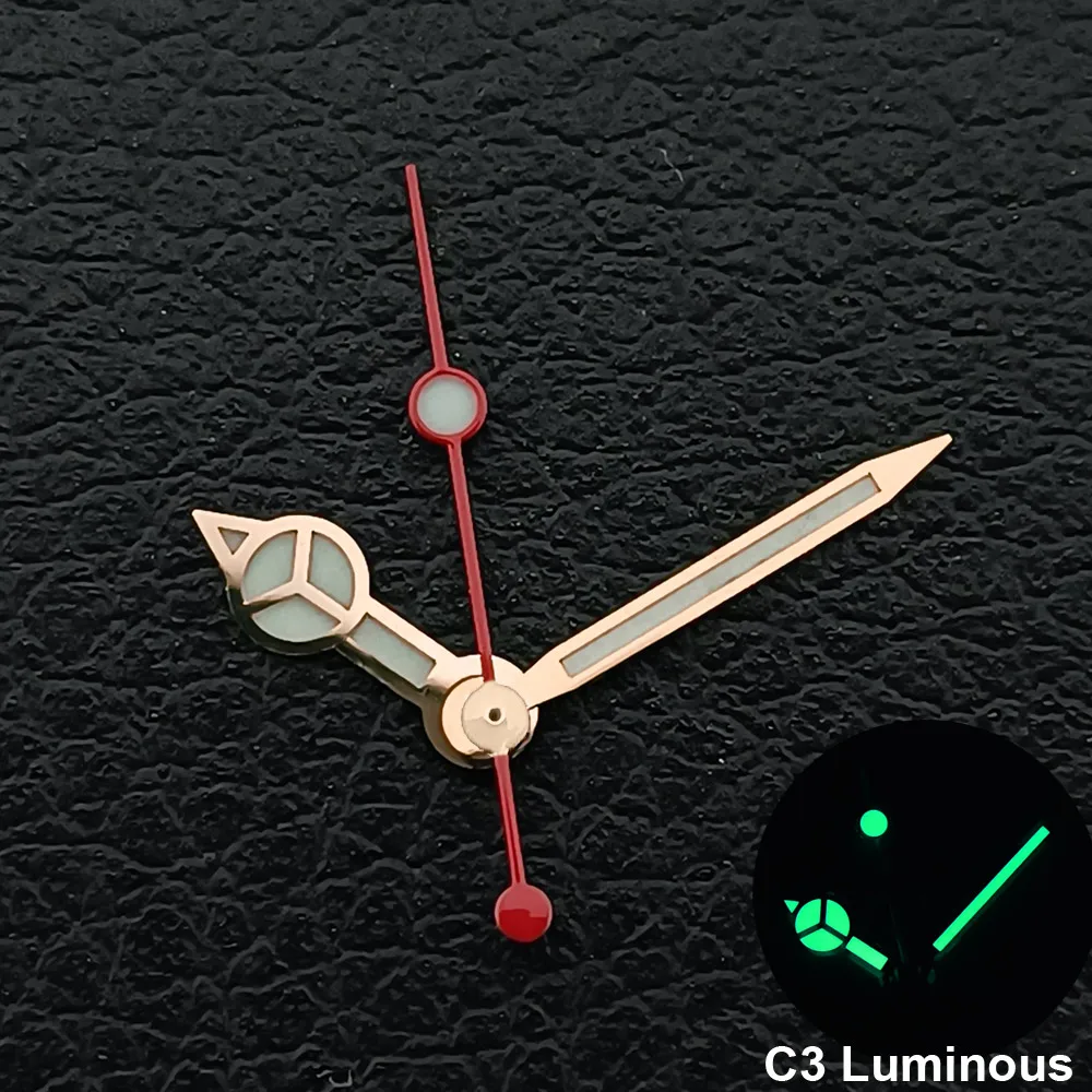 Green C3 Luminous 12.5mm Watch Hands - Premium Watch Accessories and Parts