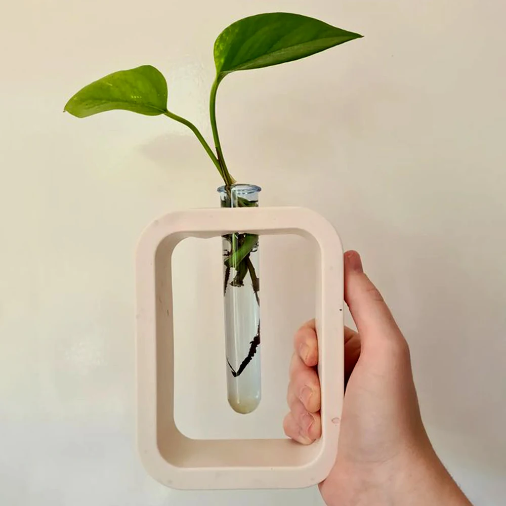 Plaster Tube Vase Mold DIY Crystal Epoxy Resin Hydroponic Plant container Silicone Mould Flower Breeding Station Molds Supplies silicone mold