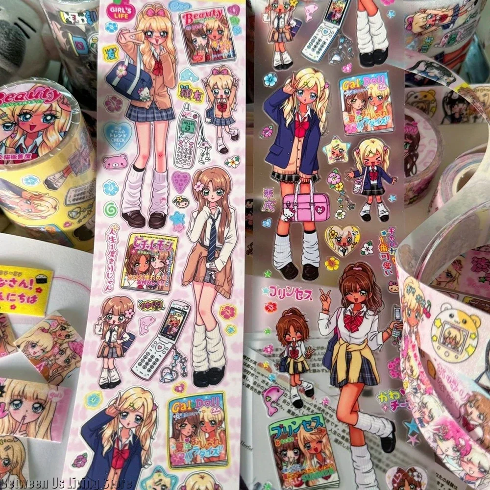 70cm Retro Shibuya Stickers - Showa Aesthetic for Scrapbooking & Planners | Unique Gift for Crafty Girls! - 6