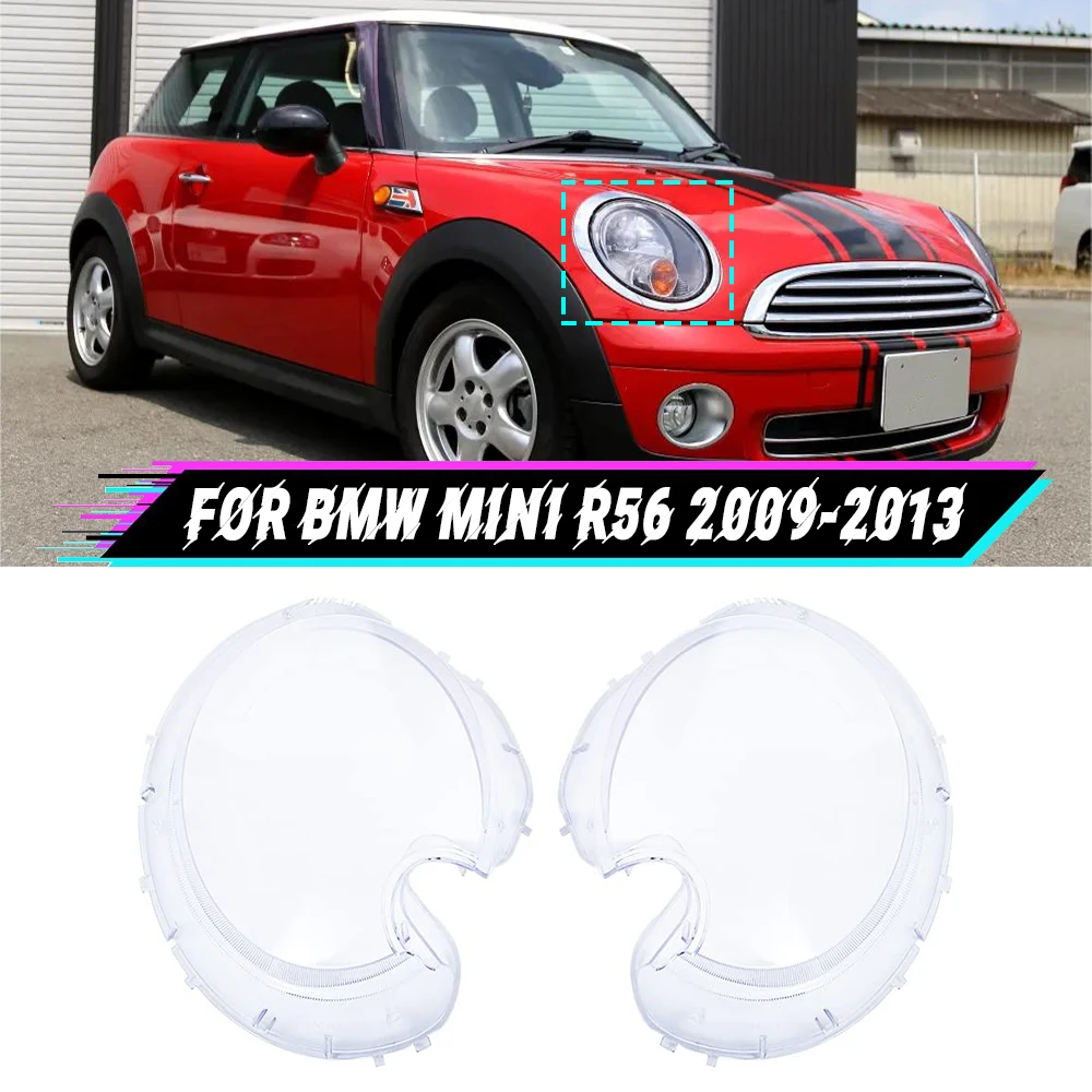 

For Bmw Mini R56 2007-2015 Headlight Lens Cover Transparent Lamp Shade Mask Headlamp Shell Replace Original Lampshade