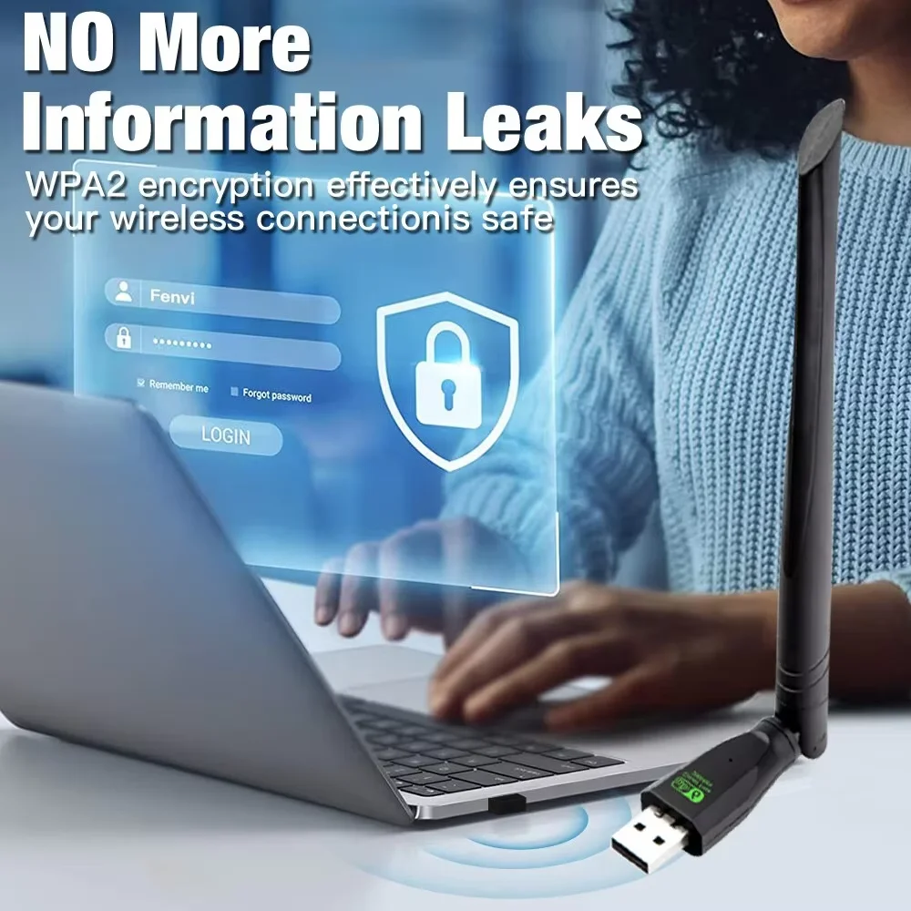 WIFI 6 USB 어댑터 AX286 네트워크 카드 동글 2.4GHz 802.11AX 안테나 신호 수신 노트북용 Windows 10 11