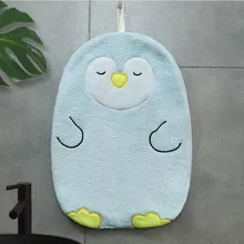  Quick-Dry Hand Towel Cute Animals Toy Coral Fleece Holdable Kitchen Toilet Towel Absorbent Wipe Plush Bathroom Hanging Towel Toy 