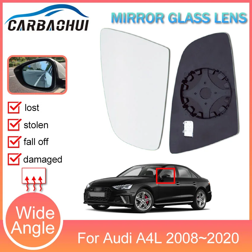 

1 Pair Right and Left Side Rearview Mirror Glass Lens Replacement For Audi A4L 2008~2013 2014 2015 2016 2017 2018 2019 2020