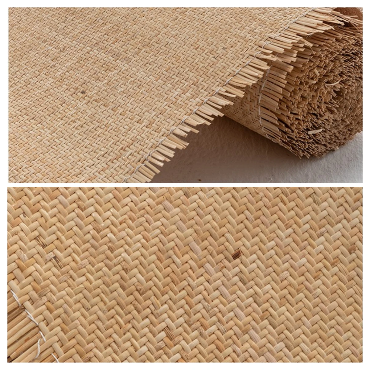 55/65/90/100 cm breite Rattanrohr-Gurtbandrolle, natürlich, 3,5–9 m langes Klemmmaterial, Rattanrohr für Caning Project Chair Cabinet – Detail 5