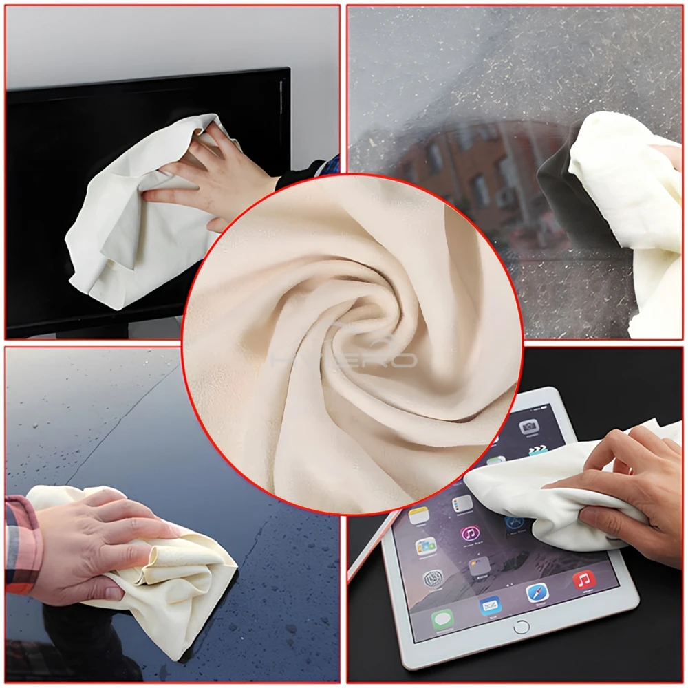 Car Wash Deerskin Towel Plus Auto Cleaning Care Paint Cleaner Polishes Extra Large Grinding Materials Polishing Genuine Leather 2