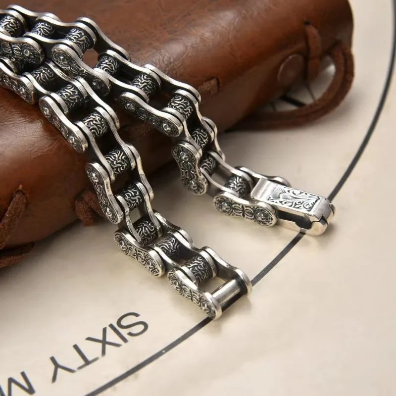 アクセサリー SilverPlating(Silver925 Parts) Bracelet S925 Sterling Silver Bracelets for Men New Men's Fashion