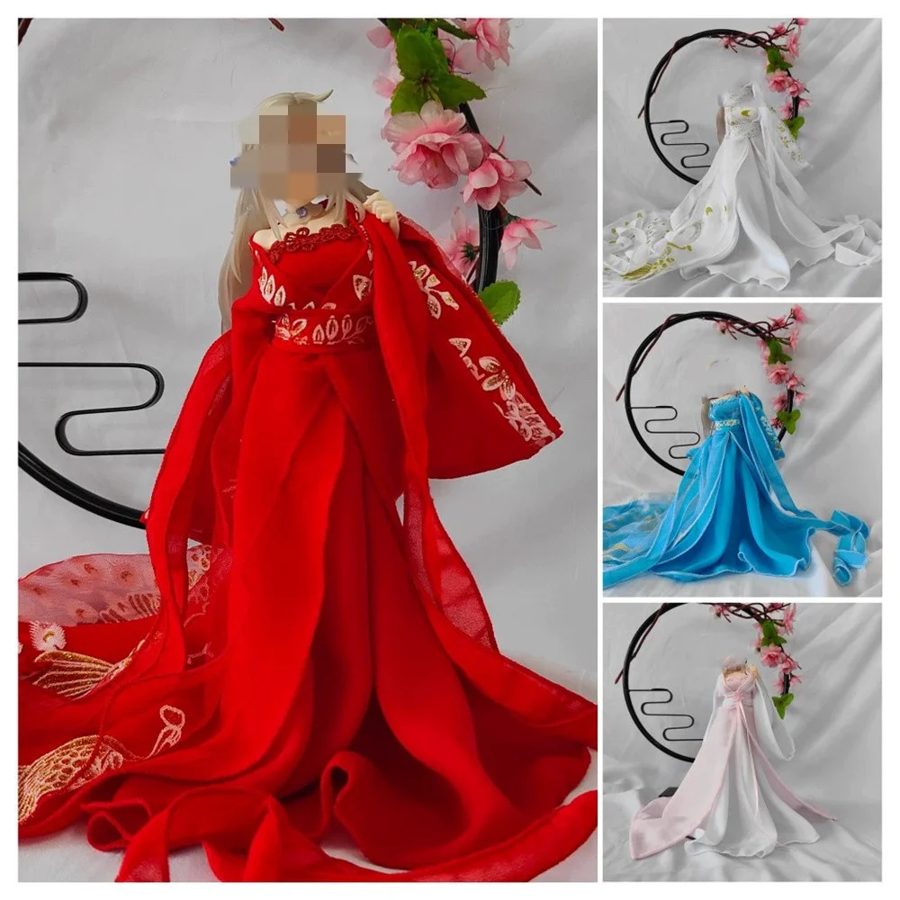 

Long Dress 1/6 Scale Female Long Dress Hanfu Robe Chinese Ancient Anime Elf Clothes for 12inch Figure Toys 26 CM Doll